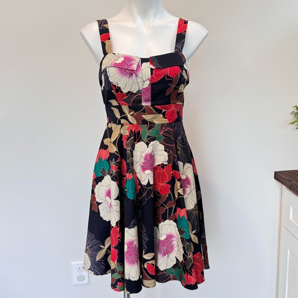 Eva Rose Fit and Flare Retro Fit Floral Mini Dress